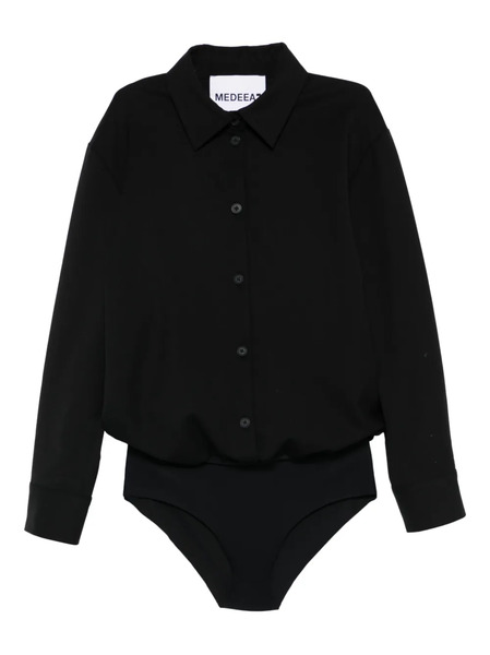  Medeea Button Bodysuit - Black 