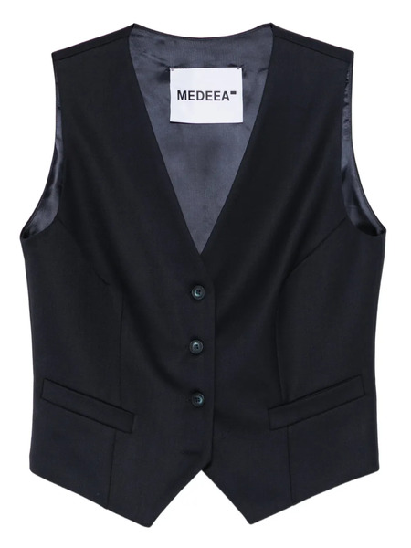 Medeea Button-front Waistcoat - Blue 