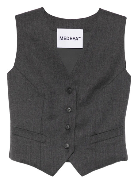  Medeea Button-front Waistcoat - Grey 