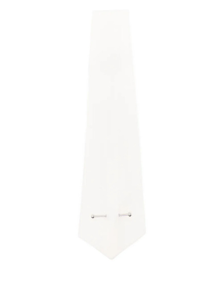  Medeea Pierced Wool Tie - White 