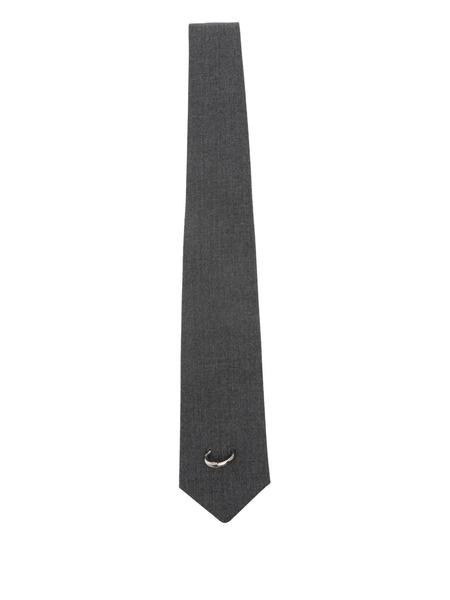  Medeea Ring-detail Tie - Grey 