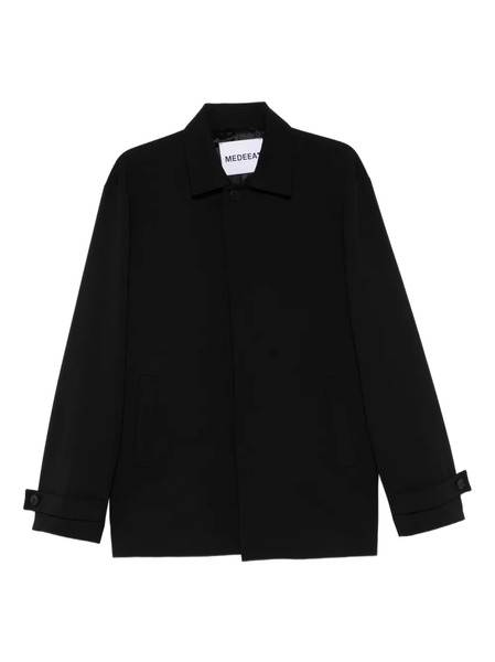  Medeea Straight Button Short Coat - Black 