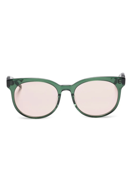  Megane And Me Olive Round-frame Sunglasses - Green 