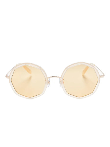  Megane And Me Round-frame Sunglasses - Neutrals 