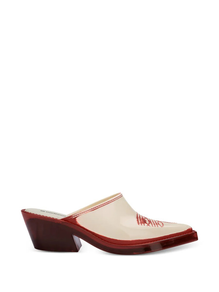  Melissa Embroidered Texas Mules - Neutrals 