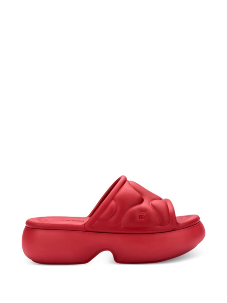  Melissa Free Puff Platform Slides - Red 