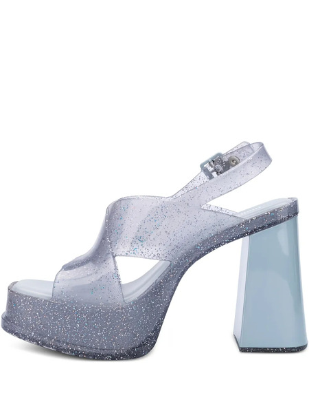  Melissa Glitter Platform Pumps - Blue 