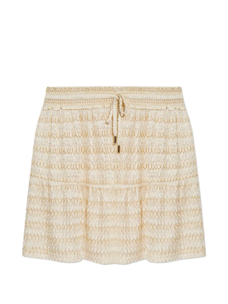  Melissa Odabash Dune Tiered Drawstring Skirt - Gold 