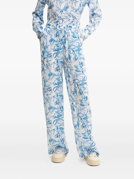 Melissa Odabash Leaf-print Trousers - Blue 