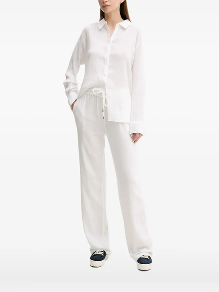  Melissa Odabash Textured Button-down Shirt - White 