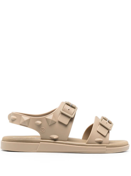  Melissa Spike-stud Flat Sandals - Neutrals 