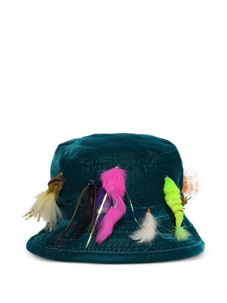  Melrose High Embellished Bucket Hat - Blue 