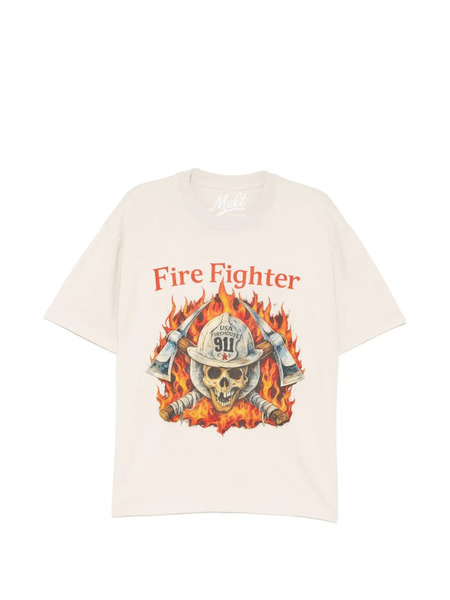  Melt Firefighter Graphic T-shirt - Neutrals 