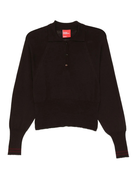 Merci Button Polo Shirt - Brown 