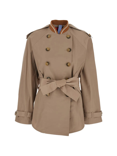  Merci Buttoned Belted Coat - Neutrals 