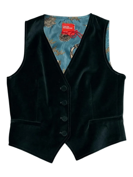  Merci Buttonned Waistcoat - Green 