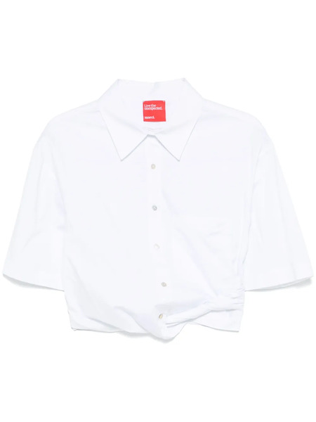  Merci Cropped Shirt - White 