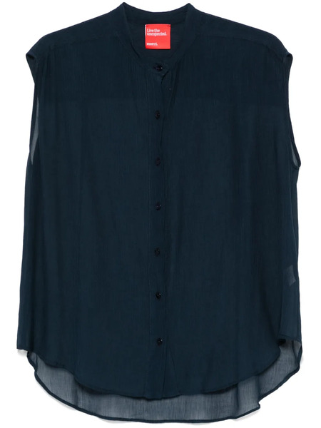  Merci Semi-sheer Shirt - Blue 
