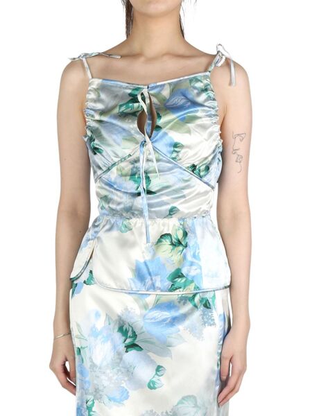  Meryll Rogge Floral-print Top - Blue 