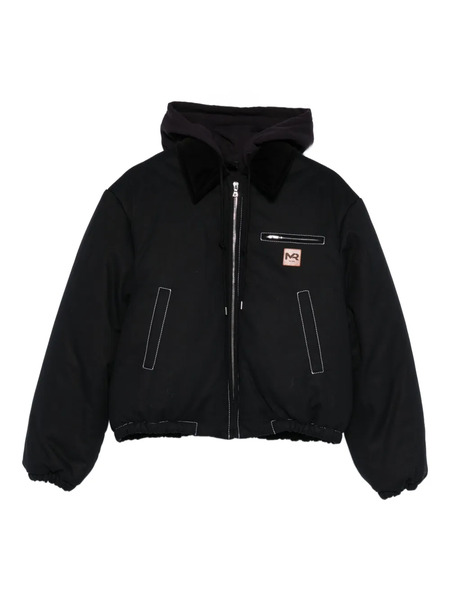  Meryll Rogge Hooded Contrast Coat - Blue 