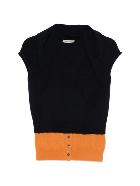  Meryll Rogge Layered Knitted Vest - Blue 
