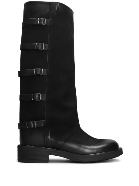  Metisse 45mm Leather Boots - Black 