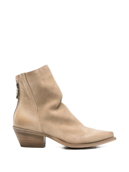  Metisse Zip-fastening Ankle Boots - White 