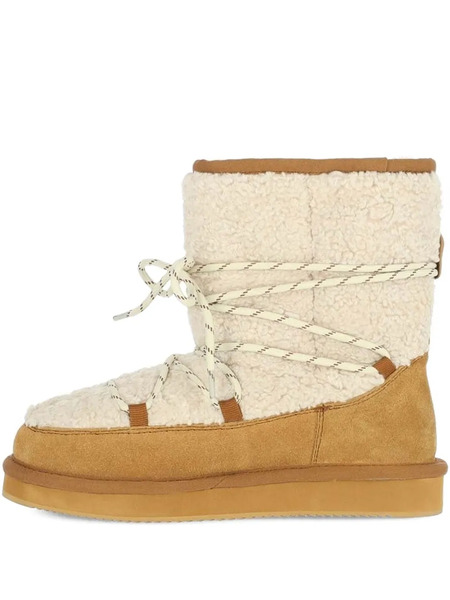  Mexx Lace-up Shearling Boots - Neutrals 