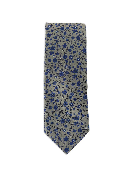  Mfpen Floral Pointed Tip Tie - Neutrals 