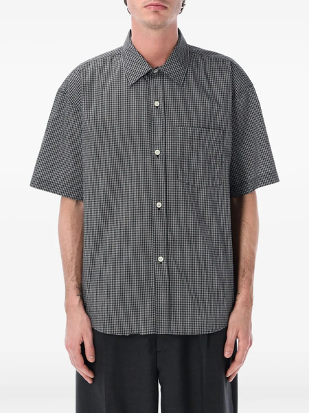  Mfpen New Input Check-pattern Shirt - Black 
