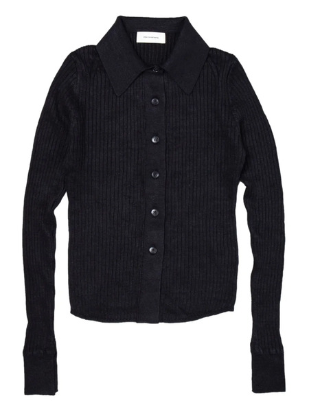  Mfpen Ribbed-knit Cardigan - Black 