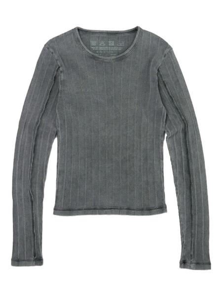  Mfpen Ribbed-knit Top - Grey 