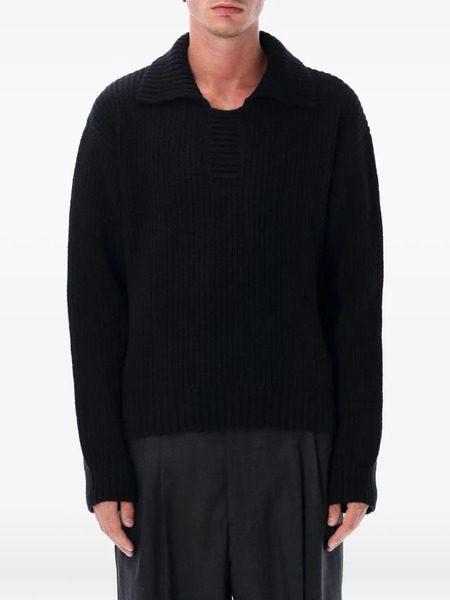  Mfpen Spread-collar Wool Sweater - Black 