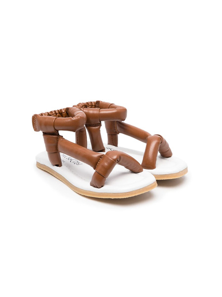  Mi Mi Sol Puffy-straps Sandals - Brown 