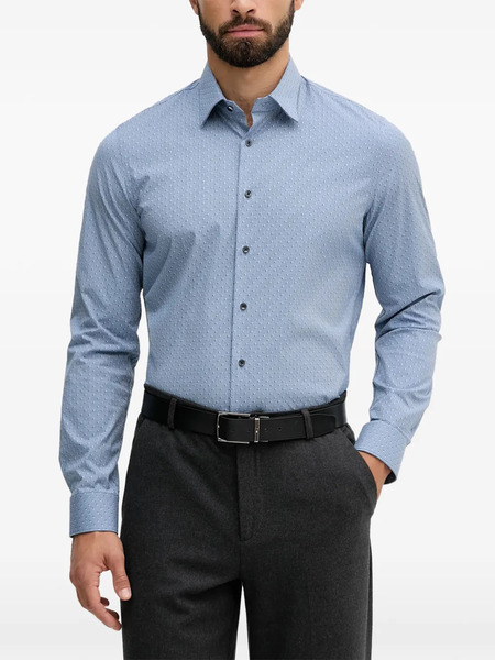  Michael Kors Buttoned Patterned Shirt - Blue 