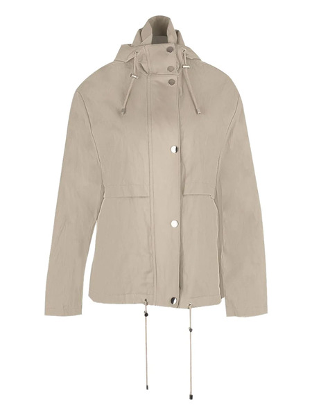  Michael Kors Collection Crushed Hooded Jacket - Neutrals 