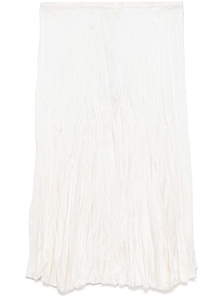  Michael Kors Collection Satin Charmeuse Midi Skirt - Neutrals 