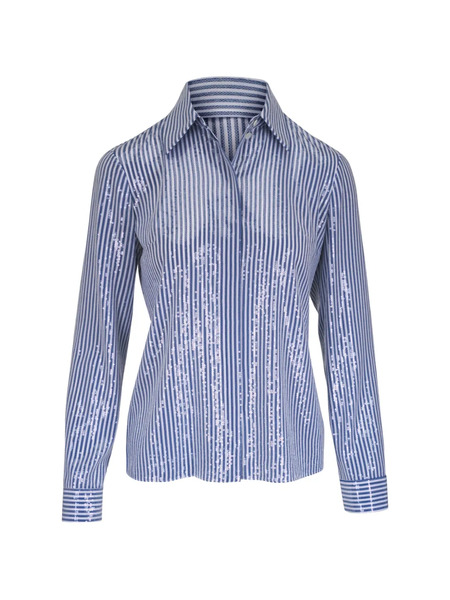  Michael Kors Collection Striped Shirt - Blue 