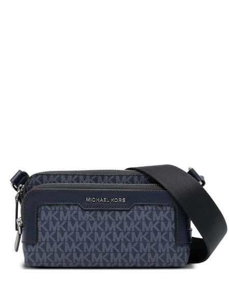  Michael Kors Hudson Monogram Messenger Bag - Blue 