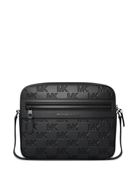  Michael Kors Jet Set Logo Embossed Shoulder Bag - Black 