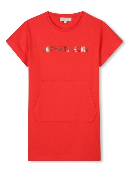  Michael Kors Kids Logo-print Dress - Orange 
