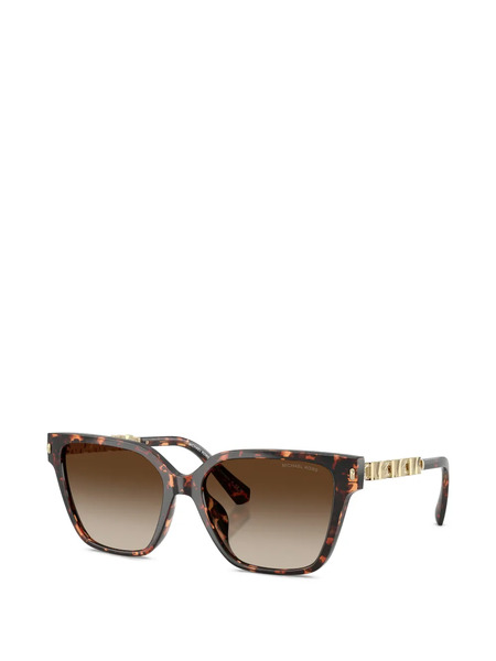  Michael Kors Logo Square-frame Sunglasses - Brown 