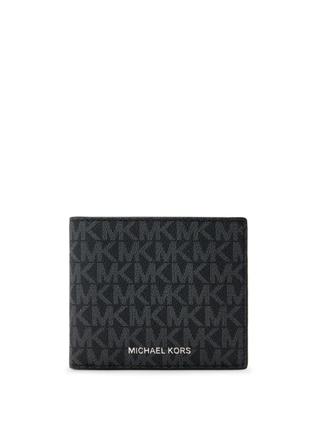  Michael Kors Monogram-jacquard Wallet - Black 