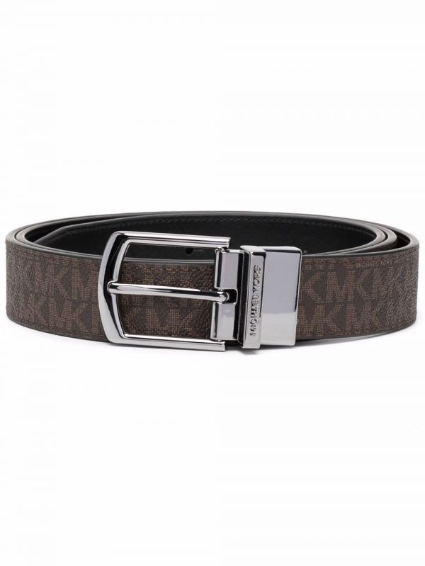  Michael Kors Monogram Print Belt - Brown 