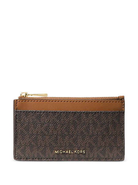  Michael Kors Monogram Zip Wallet - Brown 
