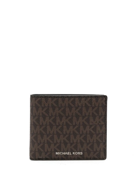  Michael Michael Kors Logo-print Bi-fold Wallet - Brown 