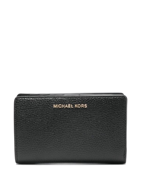  Michael Michael Kors Medium Pebbled Leather Wallet - Black 
