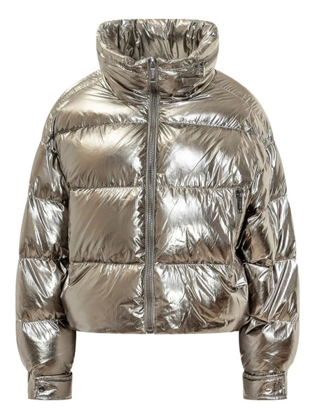  Michael Michael Kors Metallic Puffer Jacket - Grey 