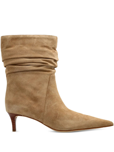  Michael Michael Kors 50mm Ruched Pointed-toe Boots - Neutrals 