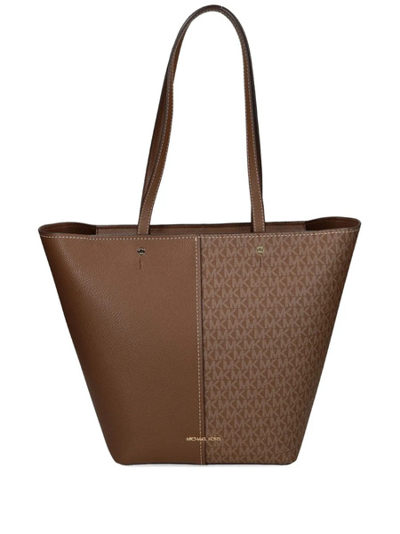  Michael Michael Kors Monogram Panel Tote Bag - Brown 